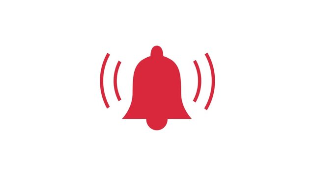 Red Notification Bell Animation 4K Video