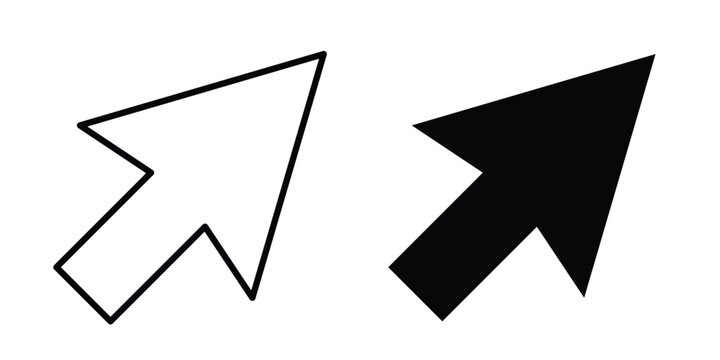 Cursor icon graphic element for project and web designs