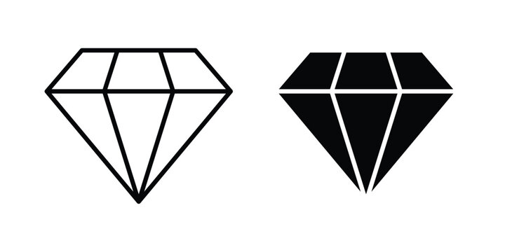 Diamond icon graphic element for project and web designs