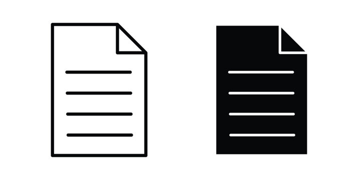 Document icon graphic element for project and web designs