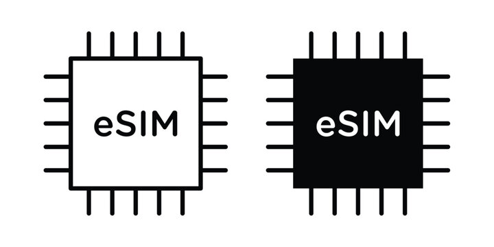 ESIM icon graphic element for project and web designs