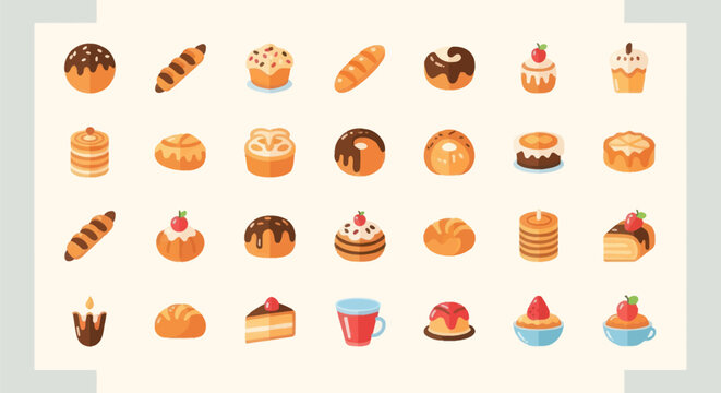 Bakery items illustration