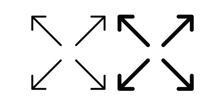 Expand icon graphic element for project and web designs