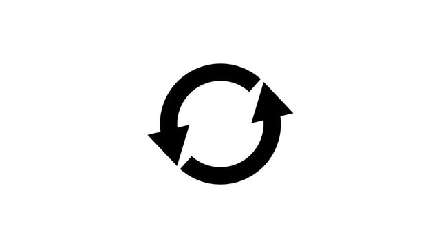 Refresh Sync Icon Animation 4K Video