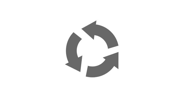 Gray Refresh Reload Icon Animation 4K Video