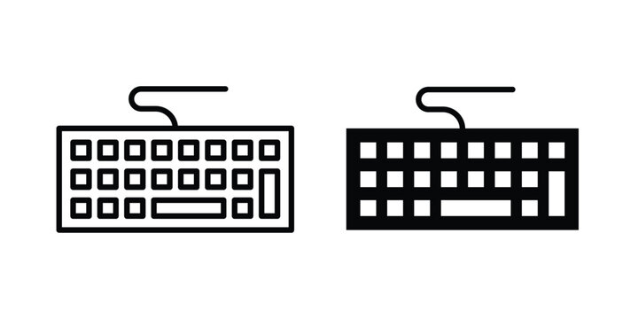 Keyboard icon graphic element for project and web designs