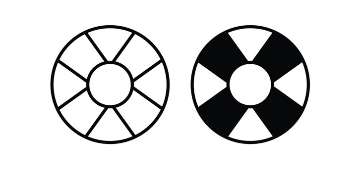Life buoy icon graphic element for project and web designs