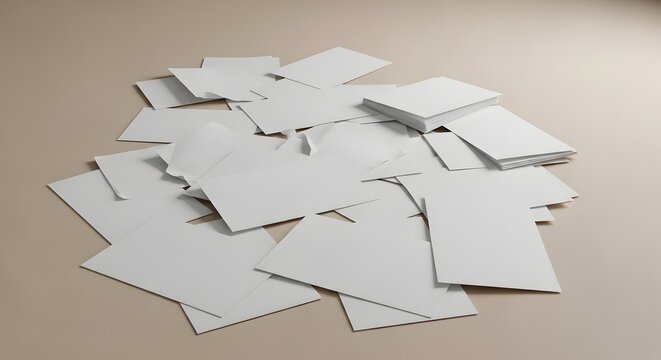 Scattered white puzzle pieces on a light brown surface a challenging disassembly and potential for reassembly