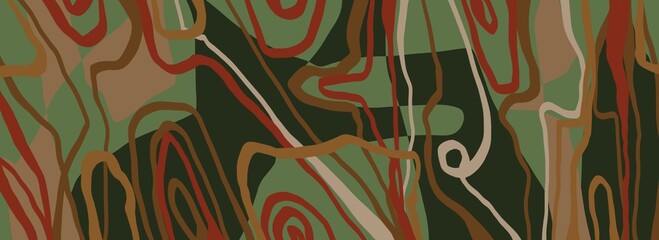 Abstract image for printing. Picture for modern interiors. The picture is painted by hand on a tablet. © neurostructure
