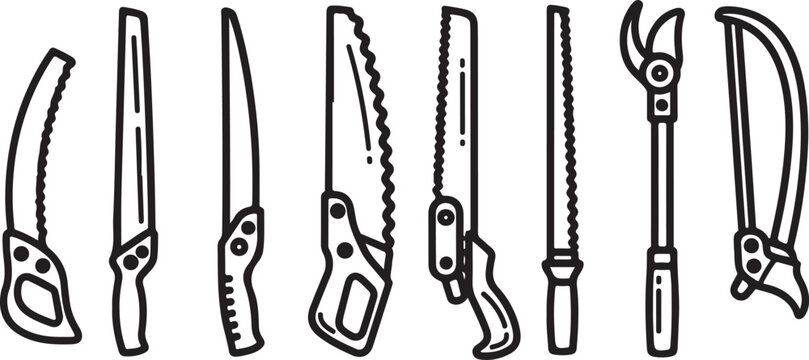 Black silhouette set of kitchen utensils and cooking tools vector illustration Vector