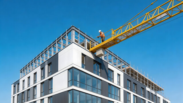 Construction worker on building site