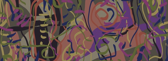 Abstract image for printing. Picture for modern interiors. The picture is painted by hand on a tablet. © neurostructure