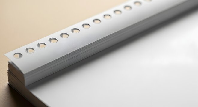 Close up of a spiral bound notebook's pages revealing a clean blank interior ready for writing or sketching