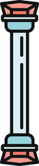 Fototapeta premium Column icon symbolizing ancient architecture design and structural support