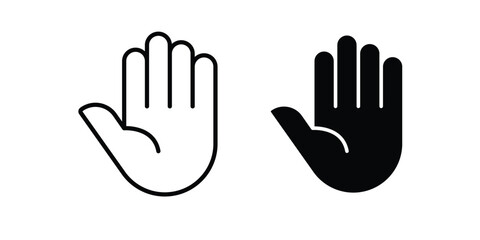 Fototapeta premium Raised hand icon graphic element for project and web designs
