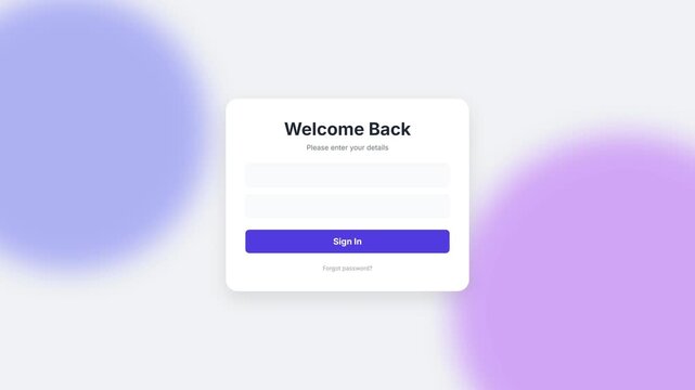 Welcome Back Screen on a Digital Tablet with Sign In Button.