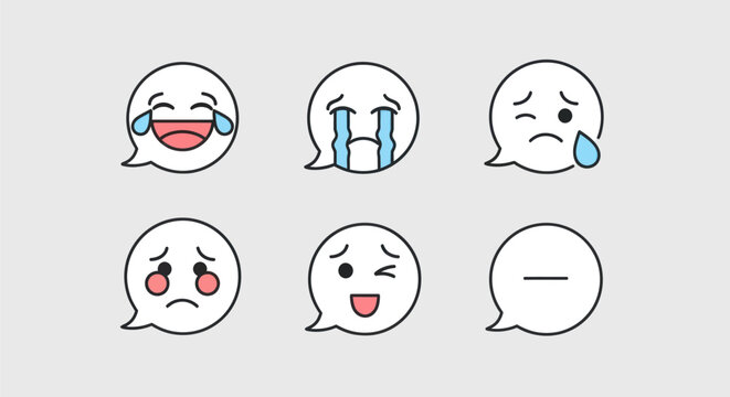 Emoji icons emotions and expressions