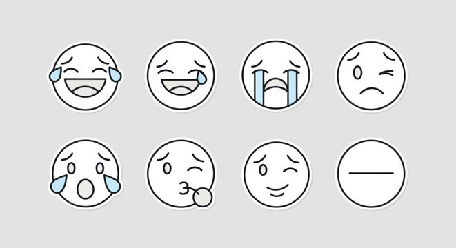 Emoji icons emotions and expressions