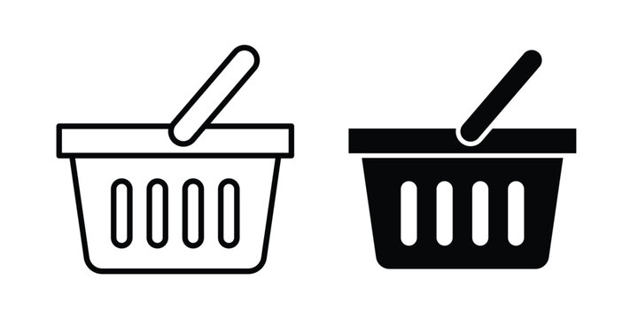 Shopping basket icon graphic element for project and web designs
