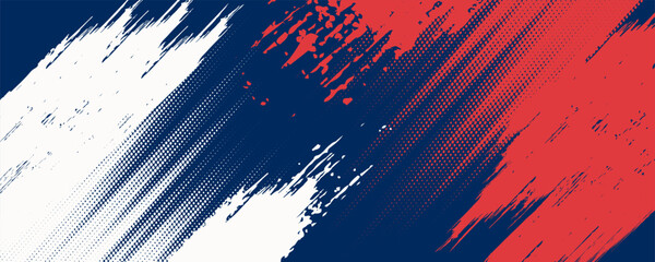 Abstract sport brush texture and pattern on blue background. Wrap car concept with red and white grunge. Vector illustration © andika