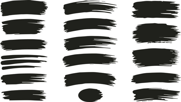 brushstroke ink brush stroke collection for design and illustration