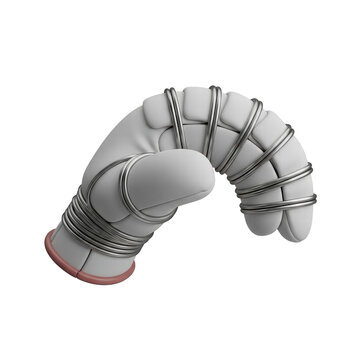 White glove wrapped in silver wire