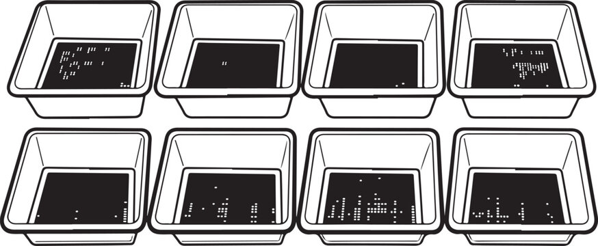 Collection of eight black computer keyboard keys with windows logo vector Vector