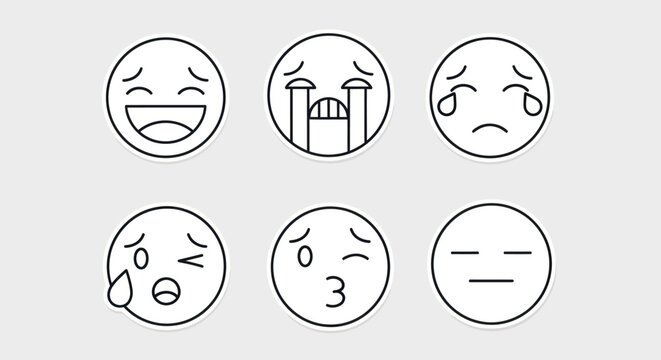 Emoji icons expression set