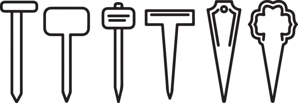 Black and white vector icons of letter t in different fonts Vector