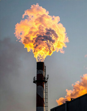 Industrial smoke illuminated by warm golden backlight, forming elegant abstract flowing patterns against a deep background