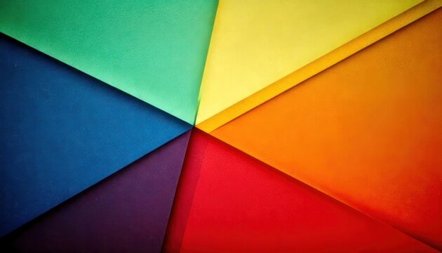 Colorful Abstract Background with Overlapping Triangles and Vibrant Hues.