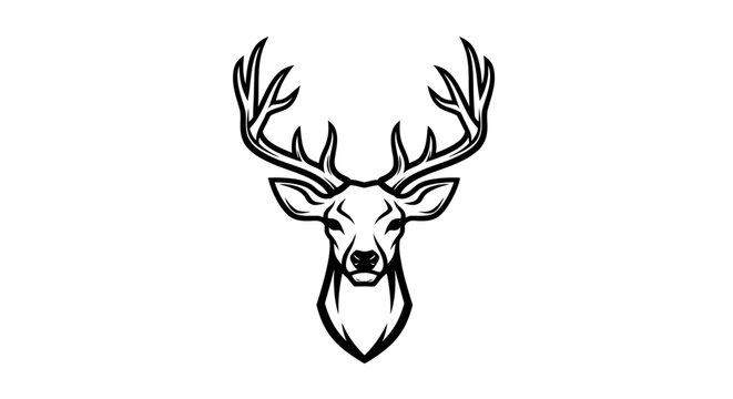 Majestic deer head with antlers, a symbol of strength and nature.