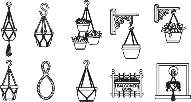 Set of antique brass bell handles and knockers vector icons Vector
