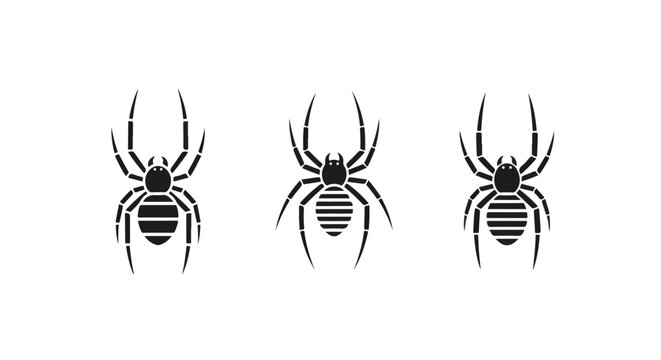 Abstract spider legs design on white background
