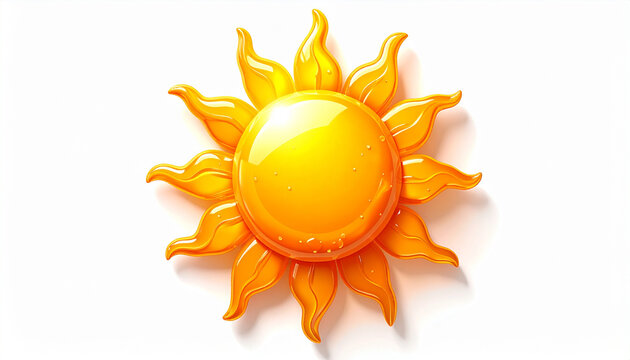 Bright yellow sun illustration