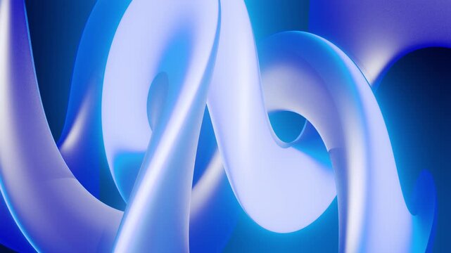 Fluid motion graphics animation of a glossy liquid glass torus swirling. This crystal 3d background video delivers a sleek futuristic look.