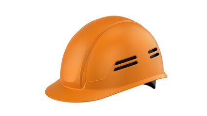 Fototapeta premium Isolated orange hard hat personal protective equipment for construction site safety