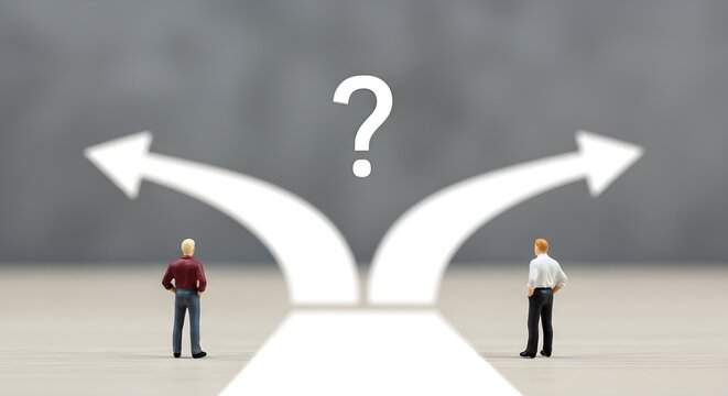 Navigating a strategic dilemma two paths diverge, choosing the right direction for the future
