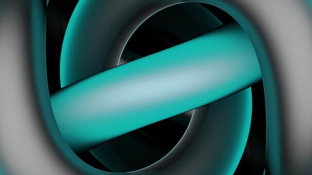 Abstract video clip showing a liquid glass swirling torus shape in motion. A premium fluid animation background for elegant digital design projects.