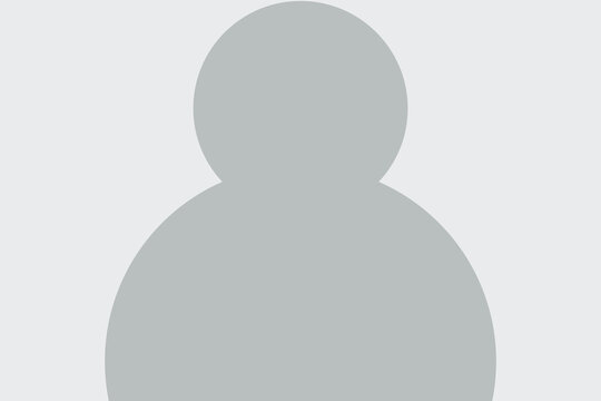Vector flat illustration in grayscale. Avatar, user profile, person icon, gender neutral silhouette, profile picture. Suitable for social media profiles, icons, screensavers and as a template.