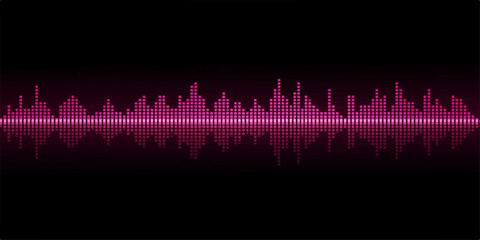 Dgital blue sound wave vector illustration forms a vibrant music equalizer backdrop, displaying a modern technological pulse design © RazuAhmed