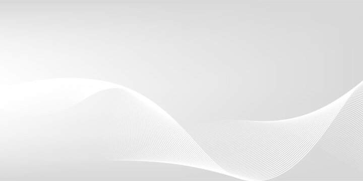 White and gray abstract backround with flowing lines pattern, vector illustration.