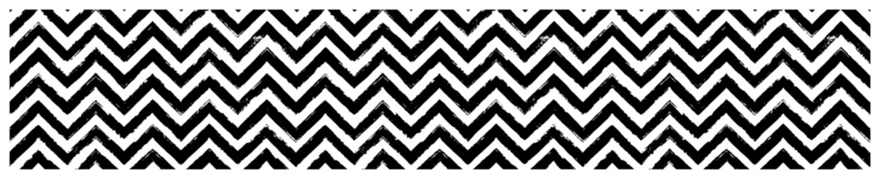 Chevron zigzag horizontal pattern border for banner design