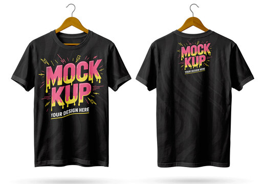 Front And Back T Shirt Mockup