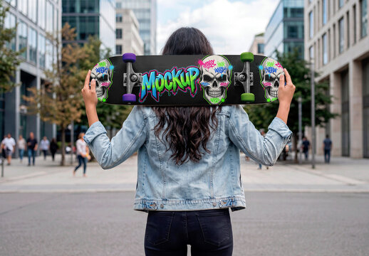 Skateboard Urban Lifestyle Mockup