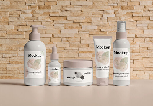 Skincare Product Line Mockup