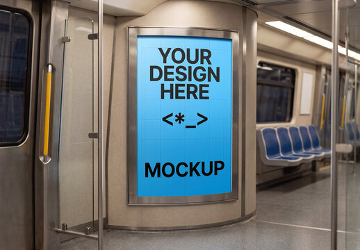 Train Poster Mockup Metro