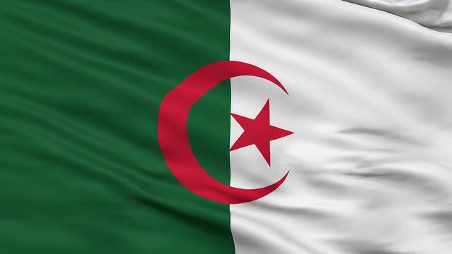 Algerian Flag National Pride Waving Flag Design