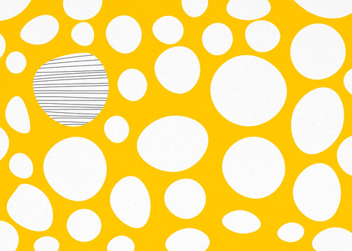 Abstract yellow and white geometric pattern design