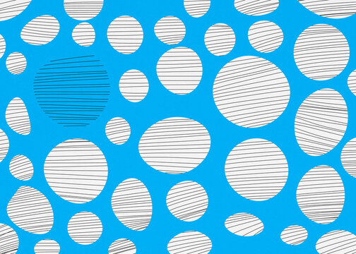 Modern abstract blue background with geometric circle pattern